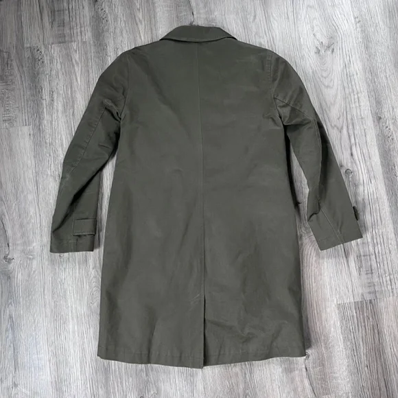 Bridge And Burn Jacket Womens XS Green Cotton Coat Jacket Lined trench coat barn - Picture 8 of 8